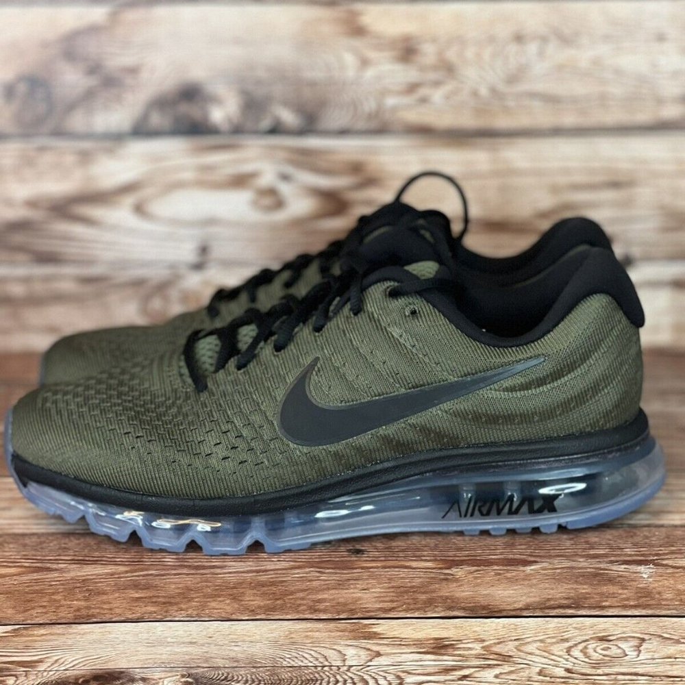 NEW Nike Air Max 2017 Cargo Khaki Black Sneakers 849559-302 Mens Size 10 - Picture 4 of 11